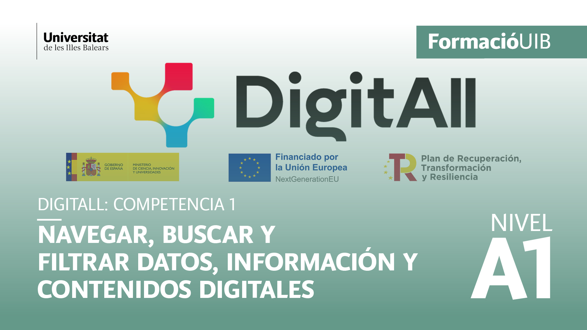 (Nivel A1) Introducción a la navegación, búsqueda y filtrado de datos, información y contenidos digitales
