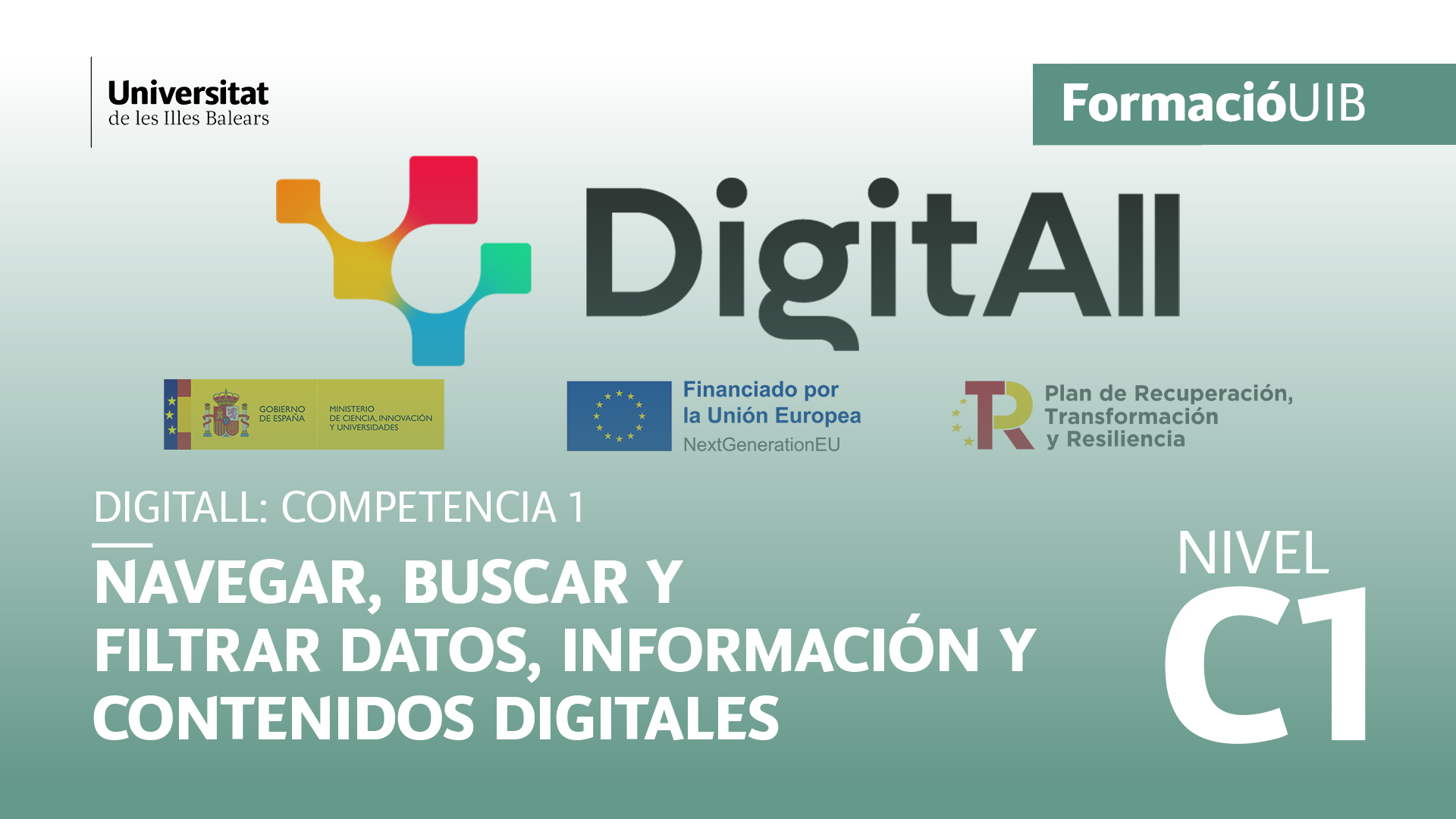 (Nivel C1) Introducción a la navegación, búsqueda y filtrado de datos, información y contenidos digitales