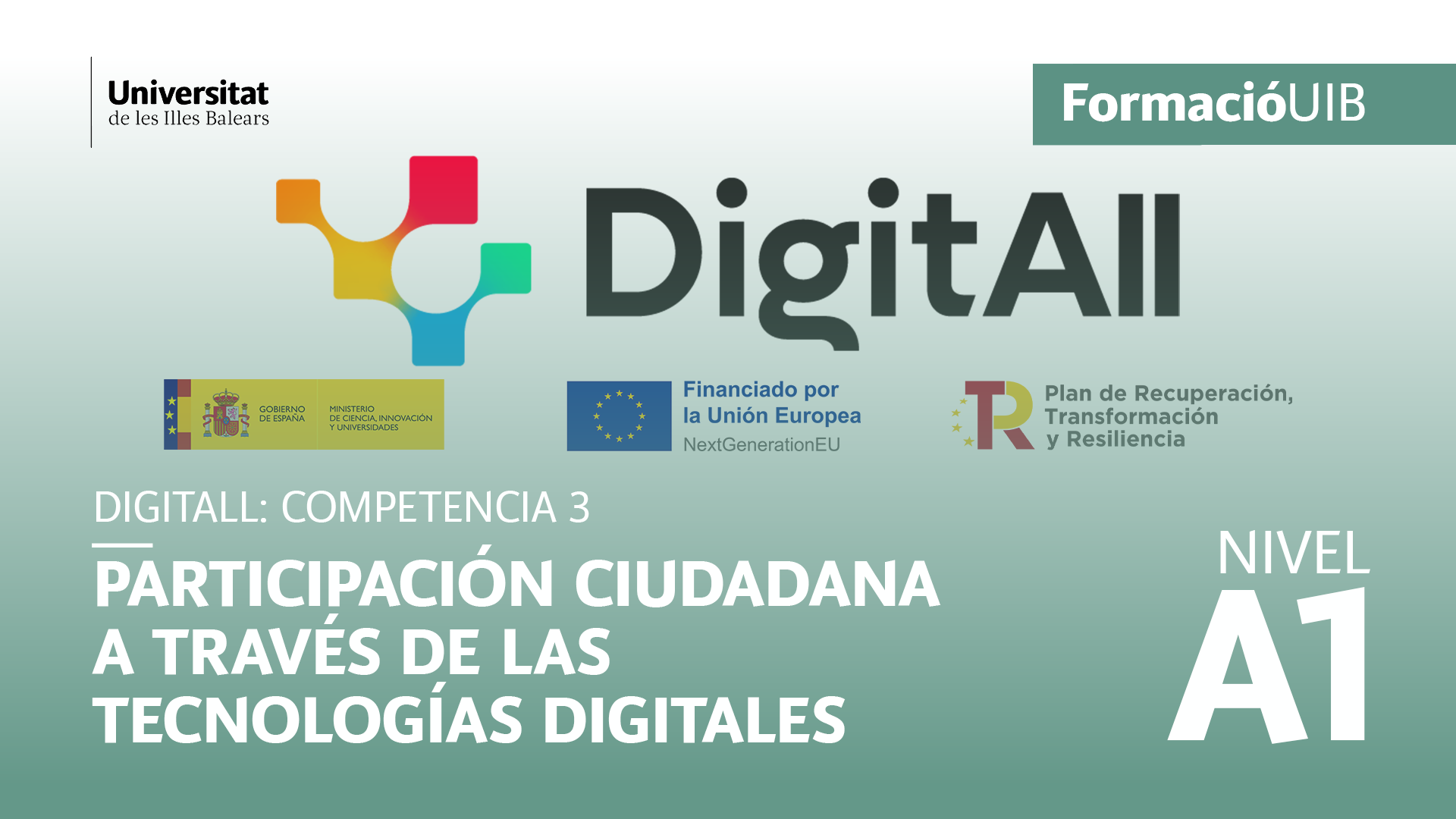 (Nivel A1) Introducción a la participación ciudadana a través de las tecnologías digitales