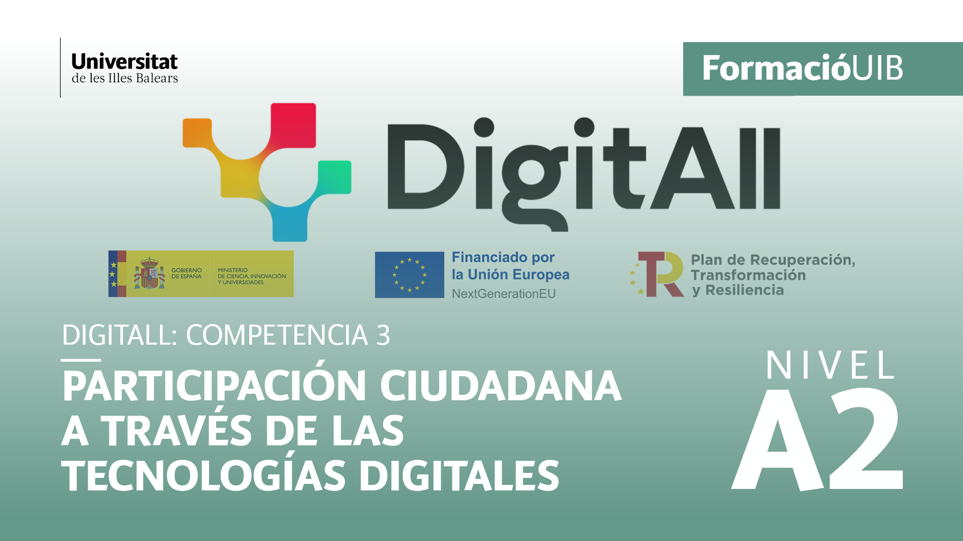 (Nivel A2) Introducción a la participación ciudadana a través de las tecnologías digitales