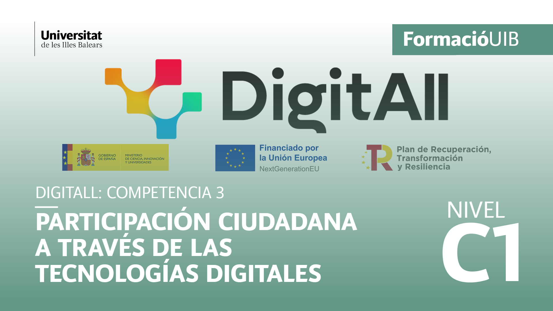 (Nivel C1) Introducción a la participación ciudadana a través de las tecnologías digitales