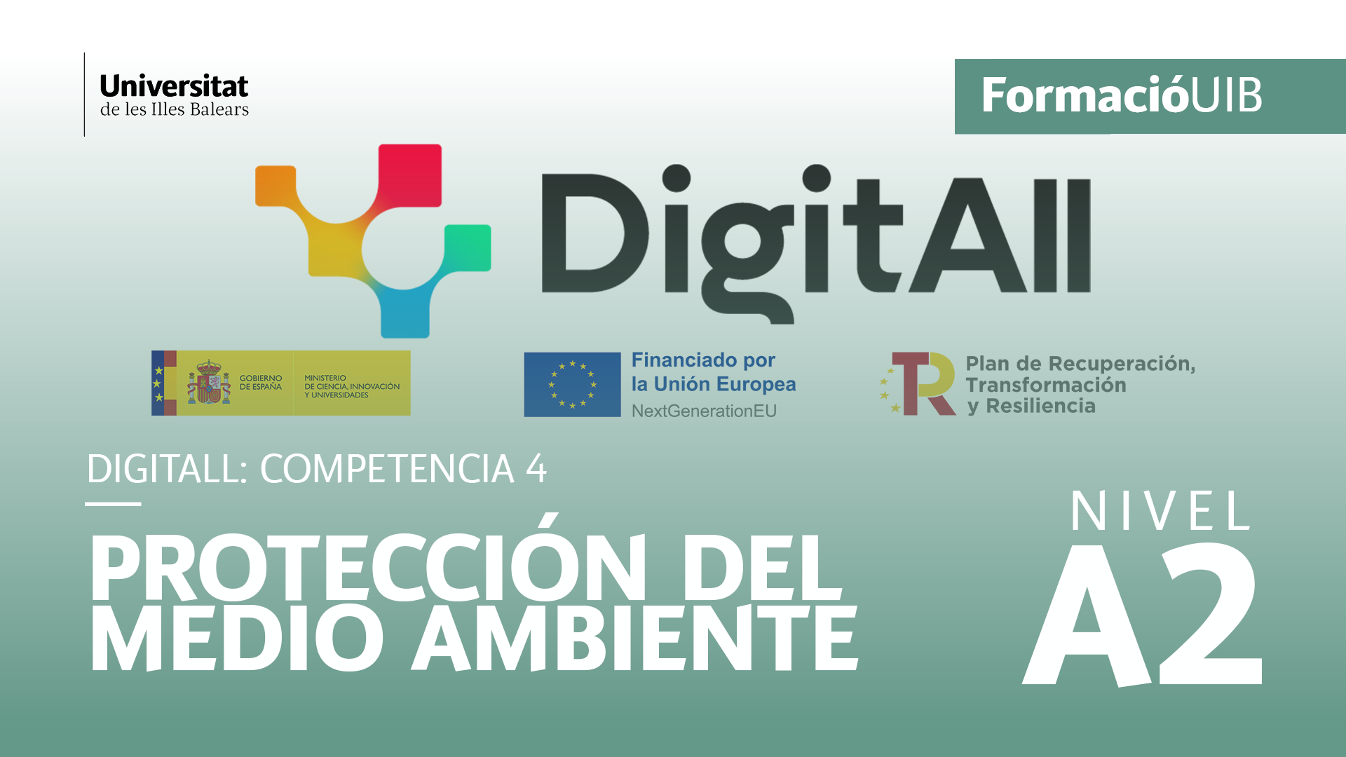 (Nivel A2) Introducción a la protección medioambiental