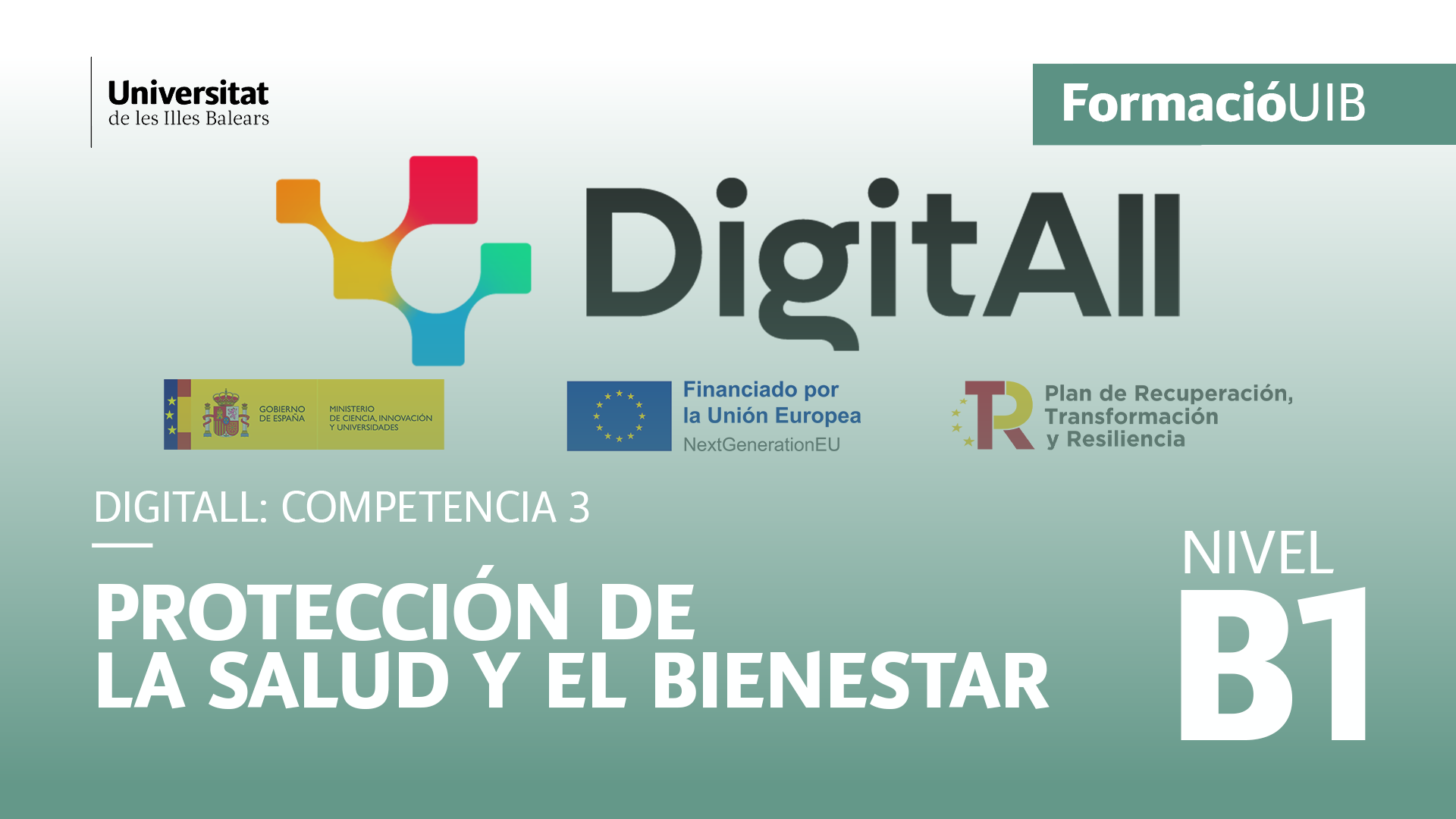 (Nivel B1) Introducción a la protección de la salud y del bienestar