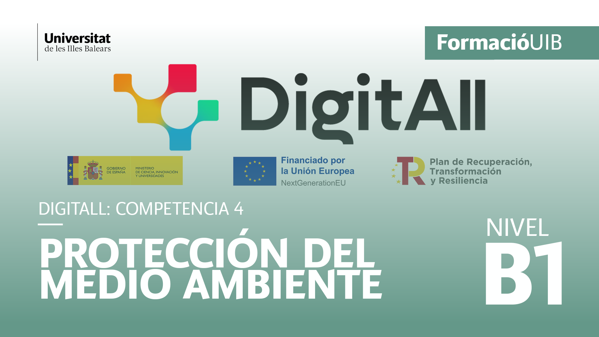 (Nivel B1) Introducción a la protección del entorno
