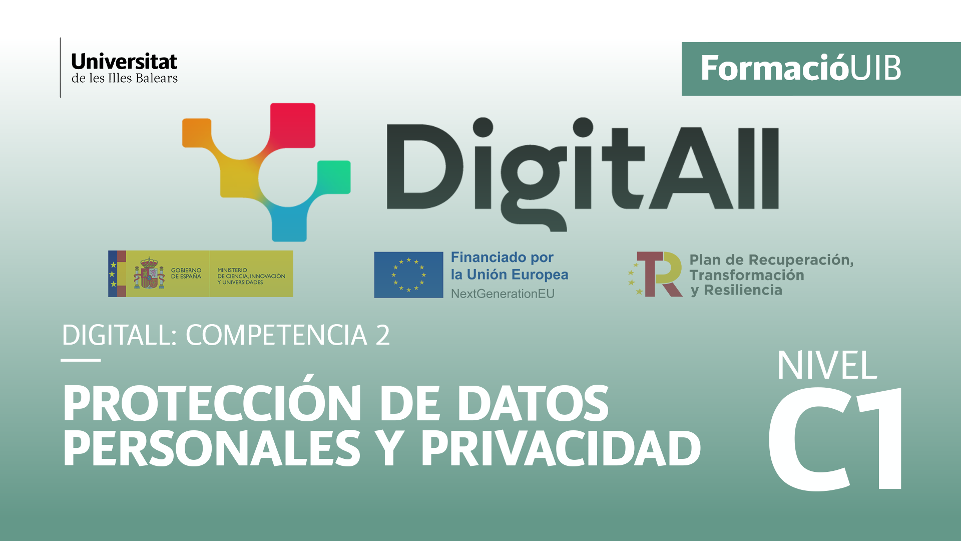 (Nivel C1) Introducción a la protección de los datos personales y la privacidad