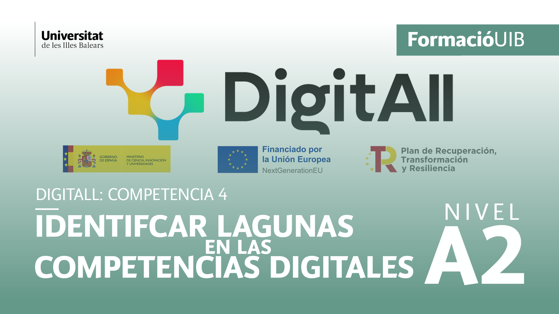 (Nivel A2) Introducción a la identificación de lagunas en las competencias digitales