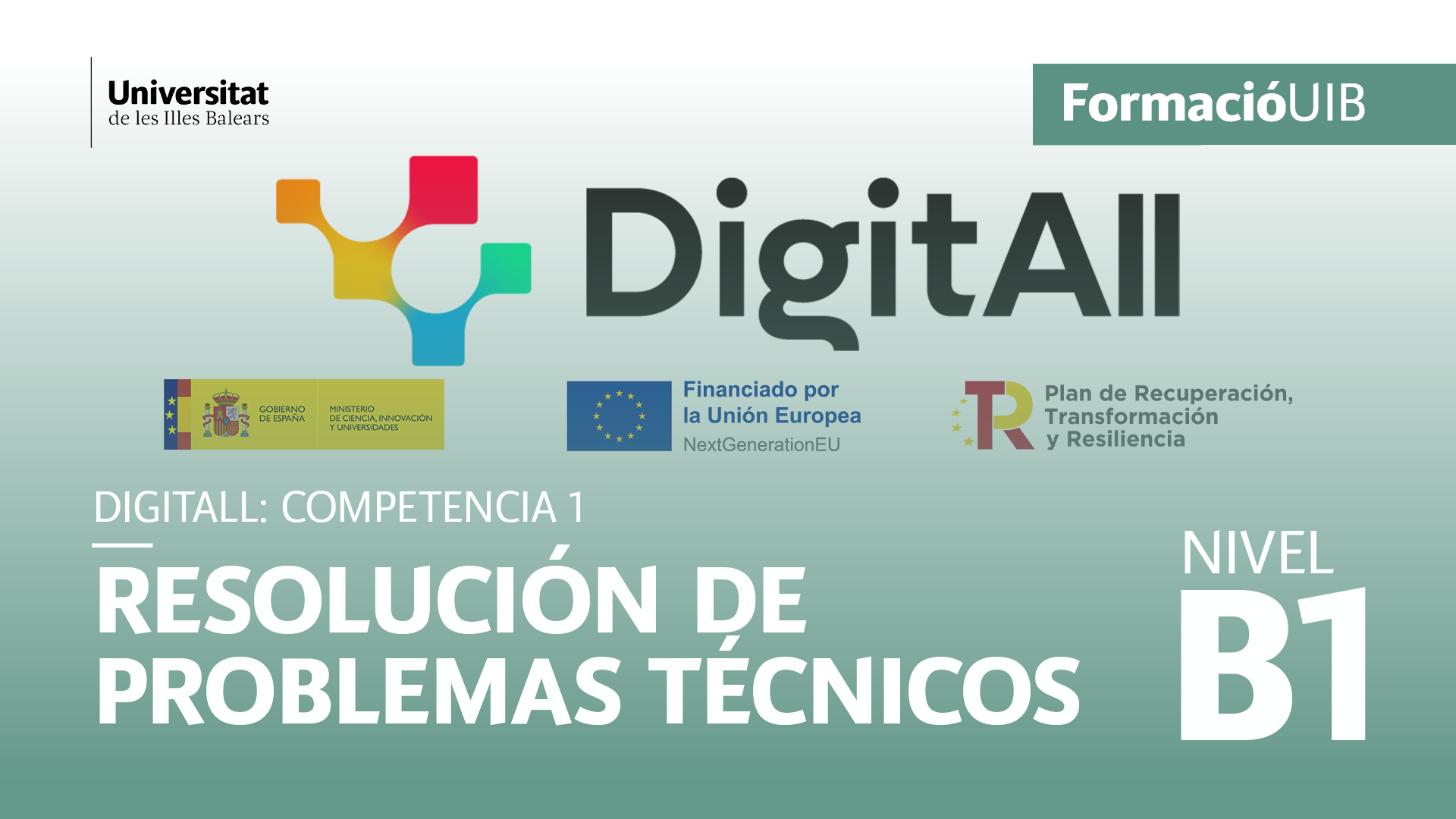 (Nivel B1) Introducción a la resolución de problemas técnicos